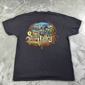 Harley Davidson Shirt Mens Large Black Simi Valley California Biker Motorcycle